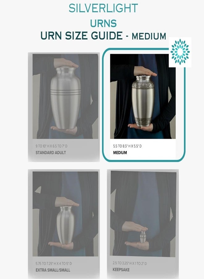 Silverlight Urns جرة سيلفرلايت أورنز إيليت أونيكس لحفظ الرماد، جرة متوسطة الحجم باللونين الأسود والذهبي، جرة بحجم الأطفال، ارتفاع 6 بوصات - Image 4